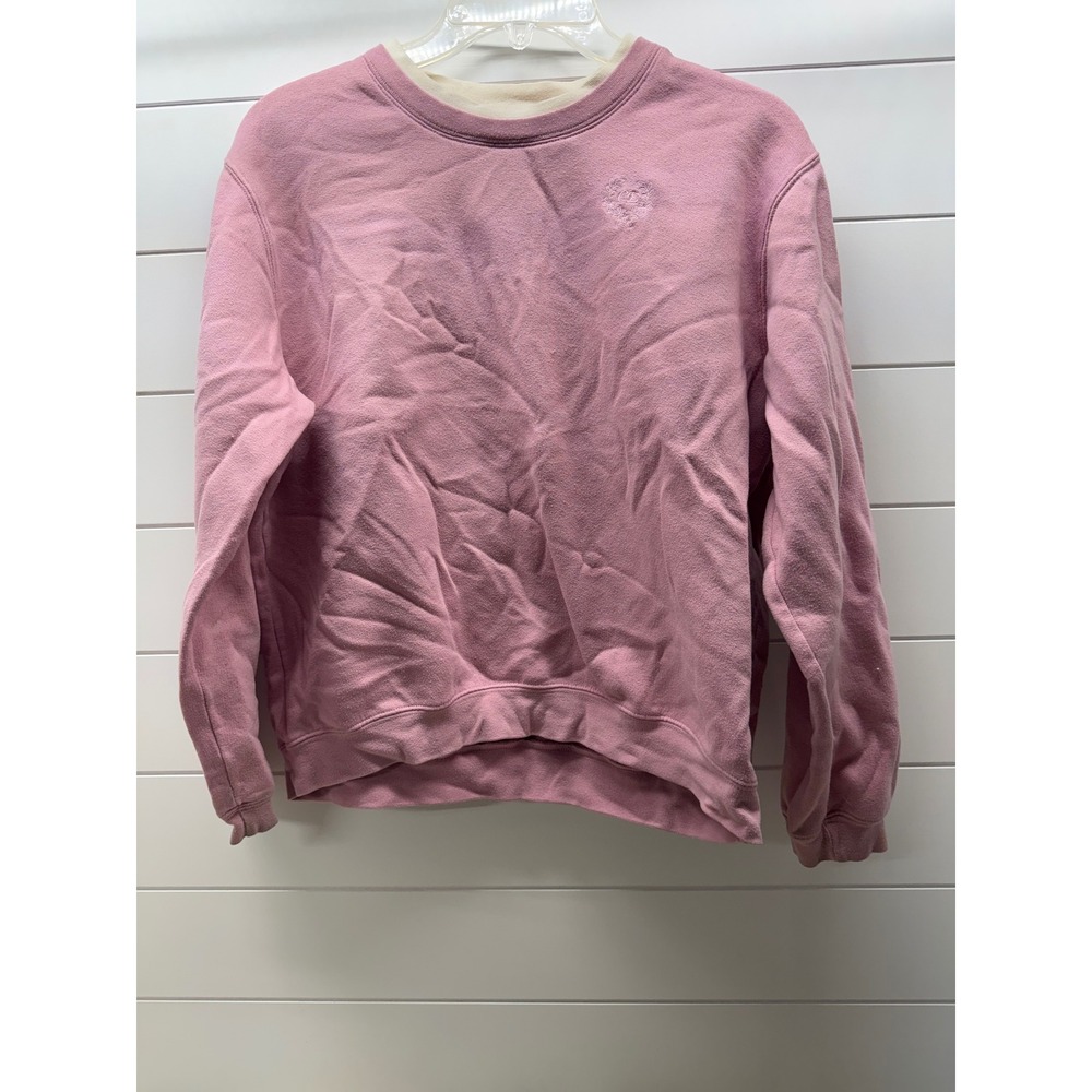 Classic Elements Petite Mauve Pink Embroidered Crest Sweatshirt PM 51-1045